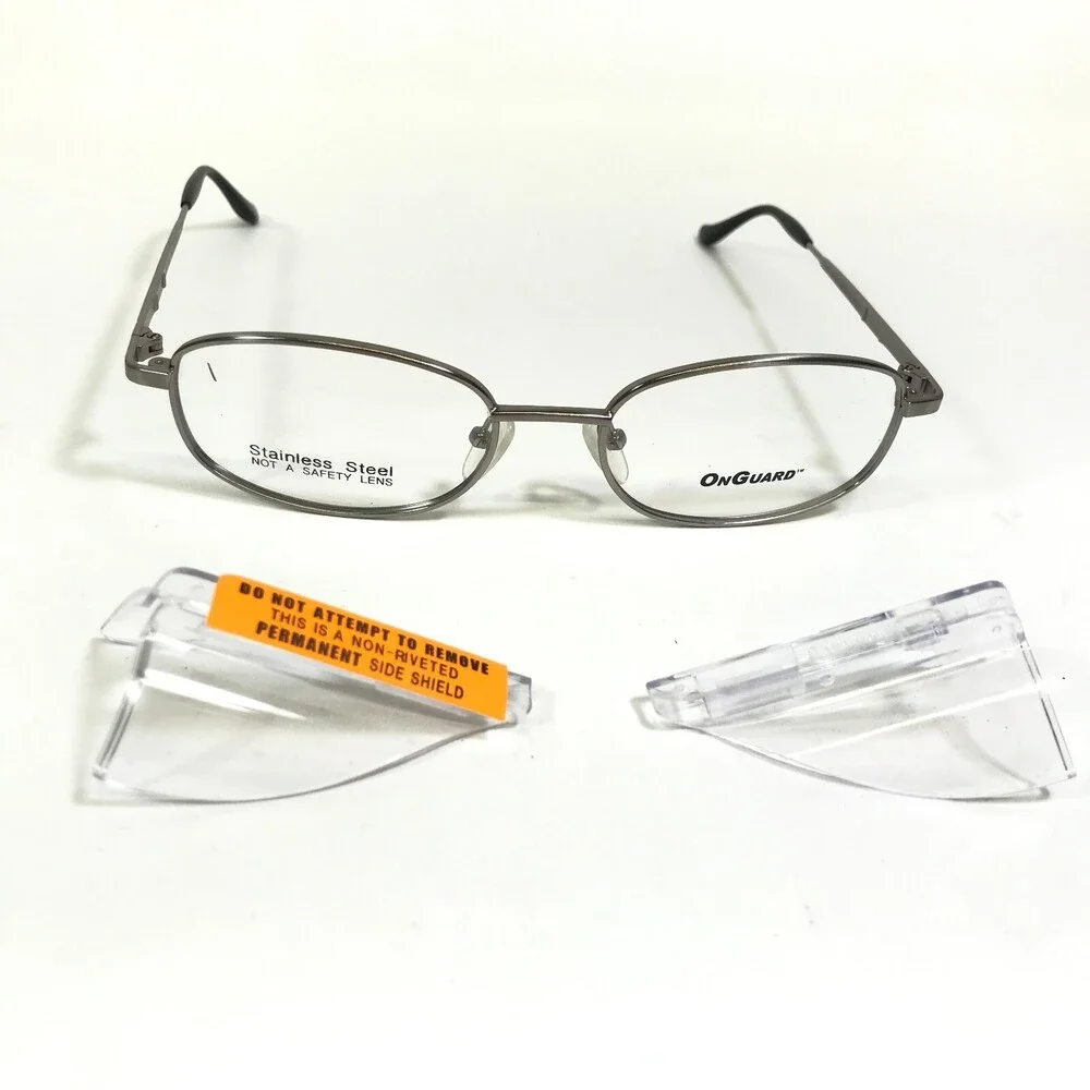 OnGuard Safety Eyeglasses Frames OG-113 Gray Oval Z87-2 Z94.3 53-18-135